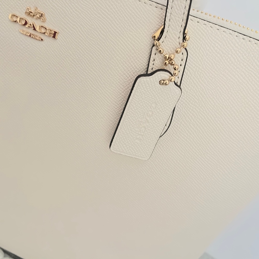 Coach Zip  Top Tote Crossgrain leather